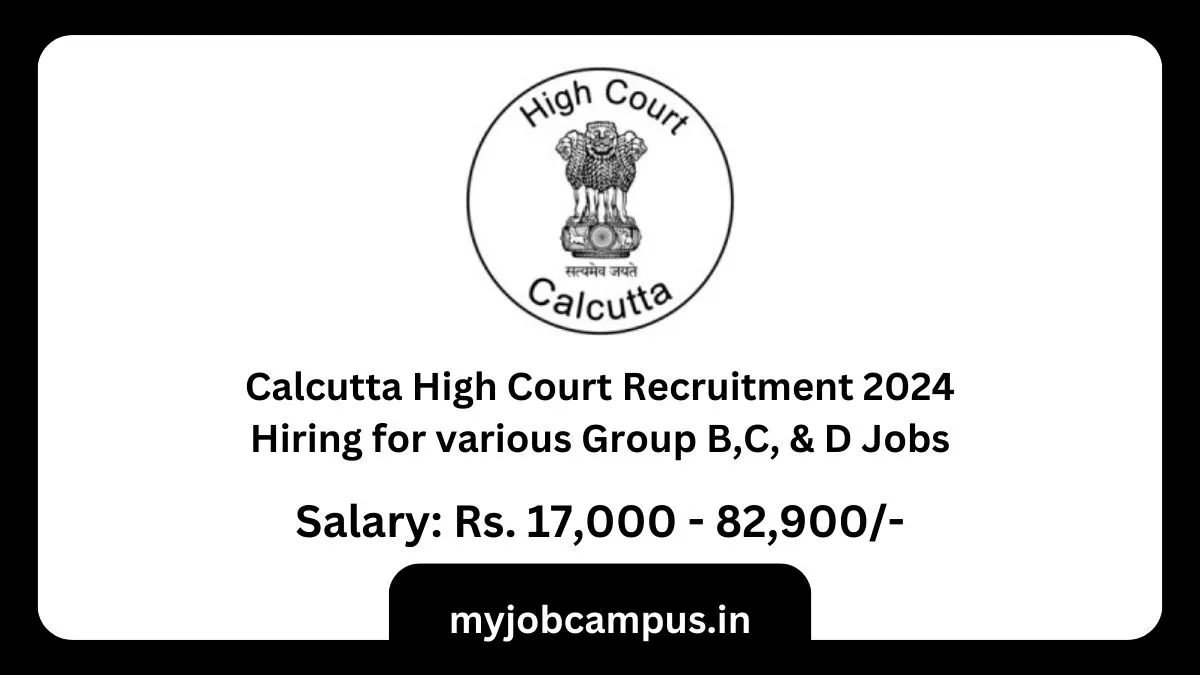 Calcutta High Court Recruitment 2024
