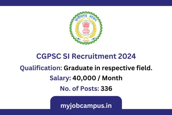 CGPSC SI Recruitment 2024