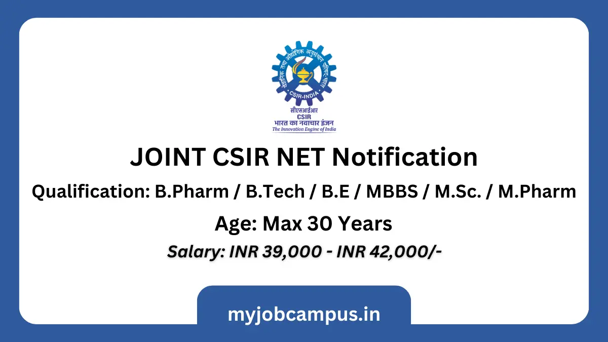 CSIR NET Notification