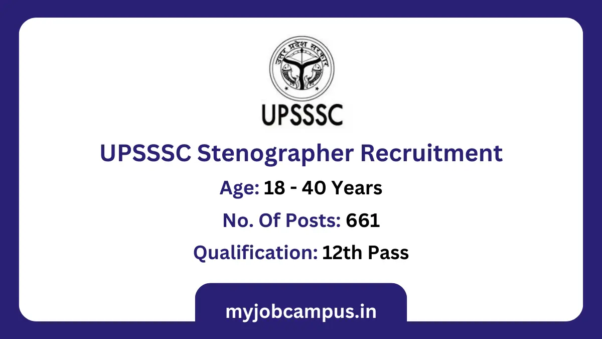 UPSSSC Stenographer Recruitment 2024