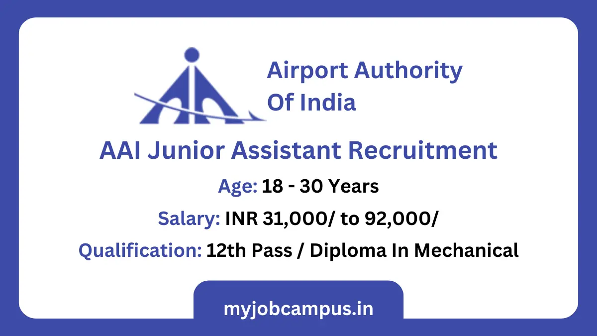 AAI Junior Assistant Recruitment 2024
