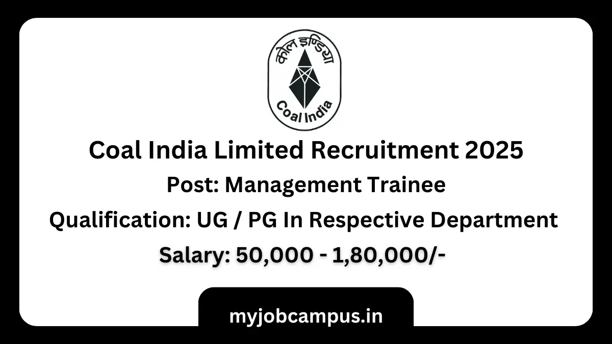 Coal India Management Trainee Recruitment 2025