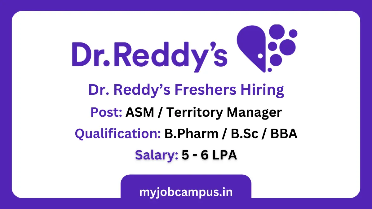 Dr Reddy Sales Job