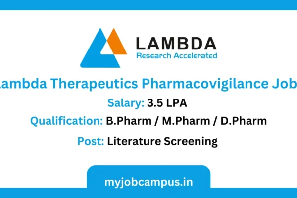 Lambda Pharma Literature Screening Job