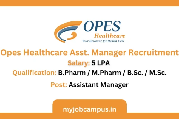 Opes Healthcare Assistant Manager Recruitment
