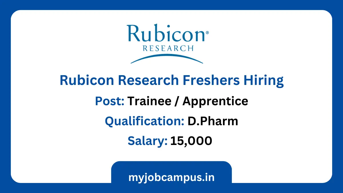 Rubicon Research Freshers Hiring