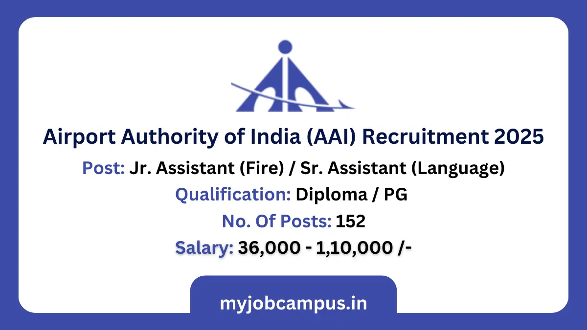 AAI Junior & Senior Assistant Recruitment