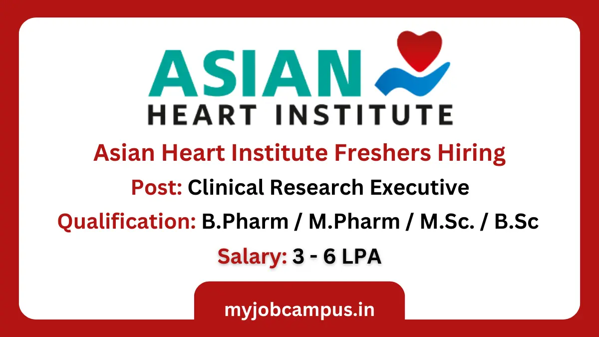 Asian Heart Institute Clinical Research Executive Jobs