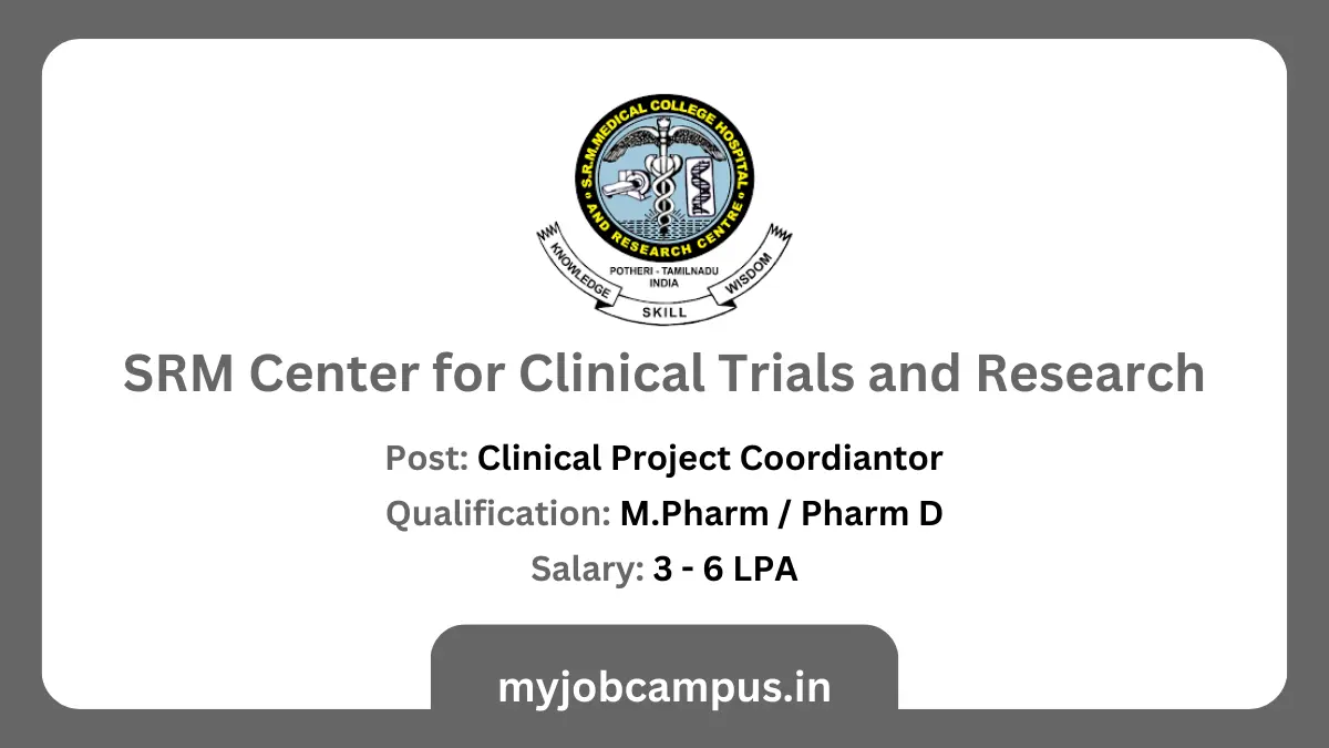 SRM Center Clinical Project Coordinator Jobs