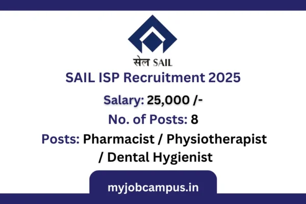 Sail ISP Recruitment 2025
