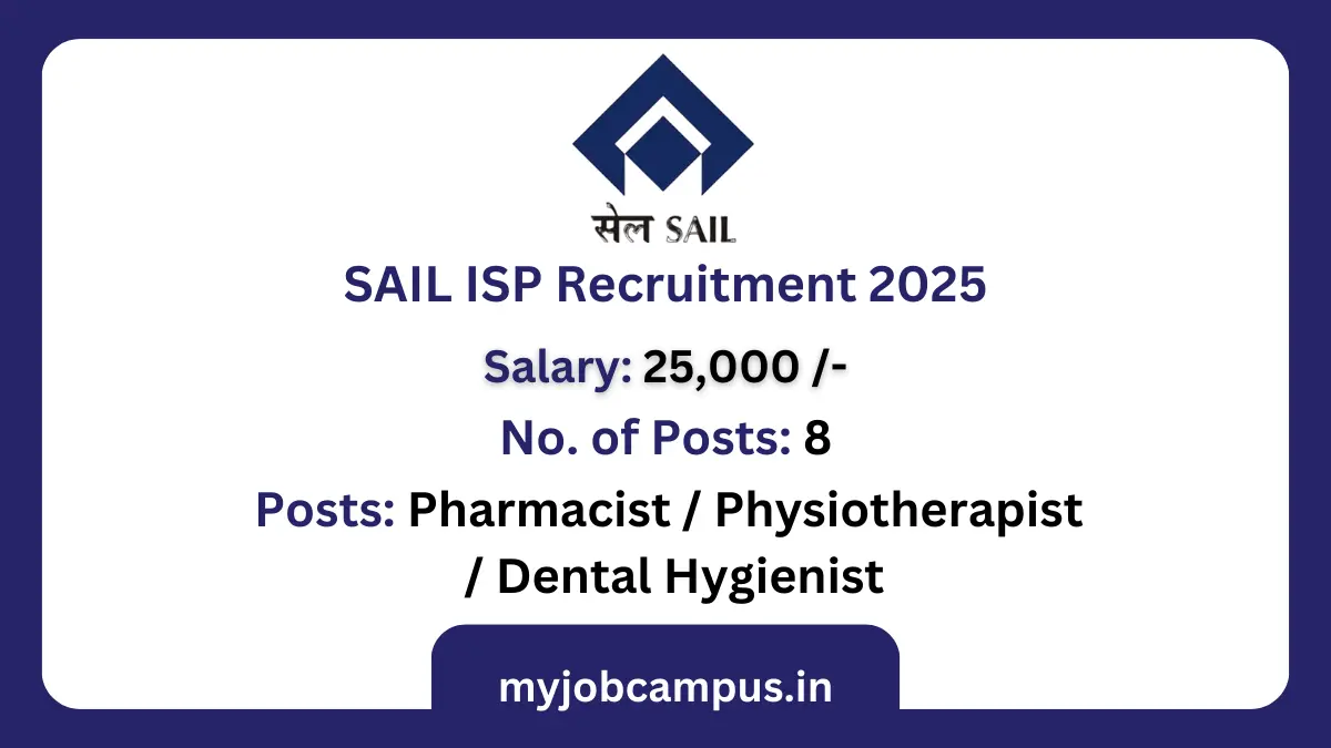 Sail ISP Recruitment 2025