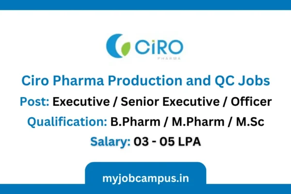 Ciro Pharma Walk In Drive For Production and QC Department Ciro Pharma Walk In Drive