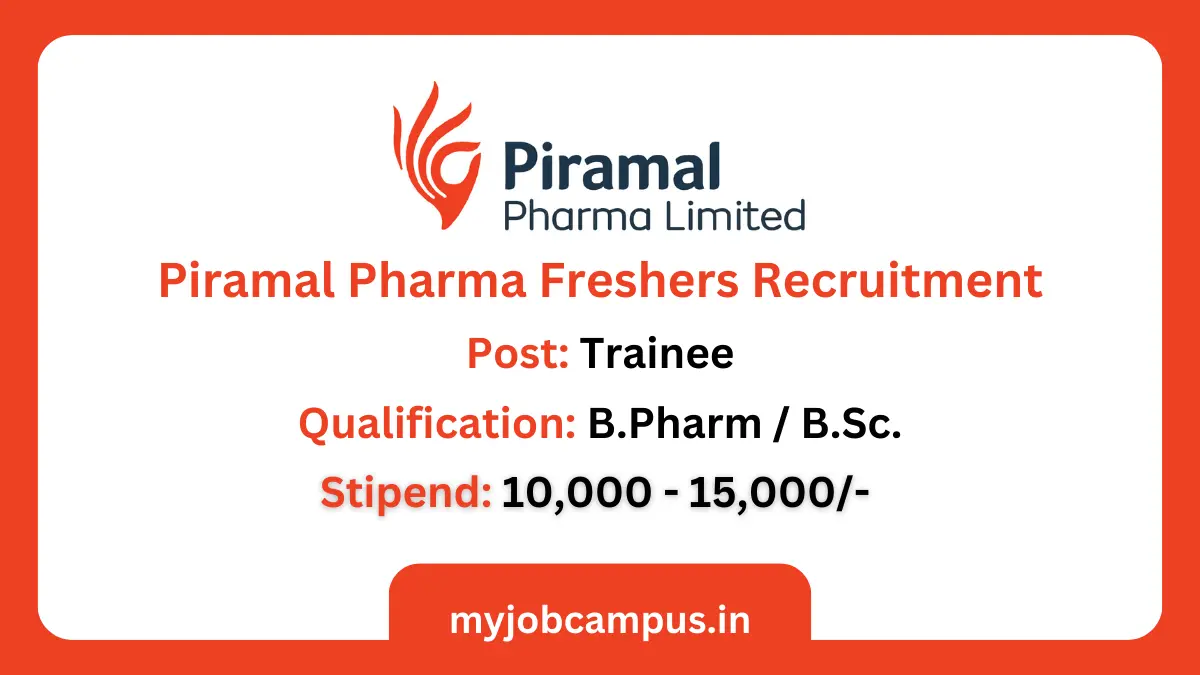 Piramal Pharma Apprentice Hiring
