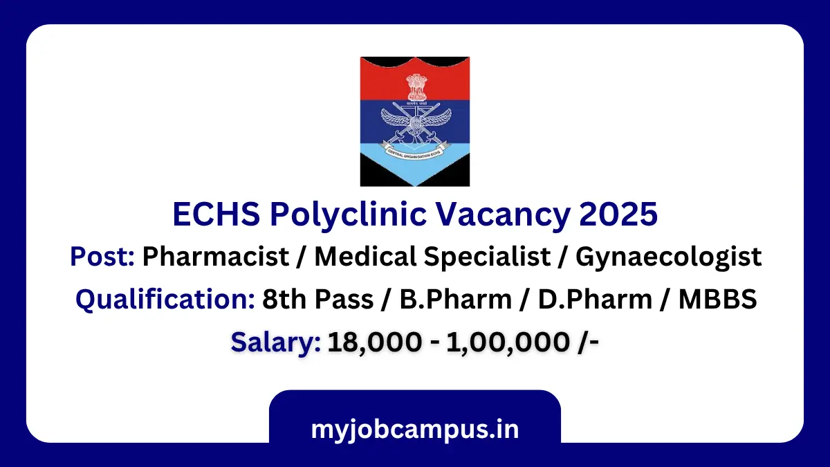 ECHS Polyclinic Vacancy 2025