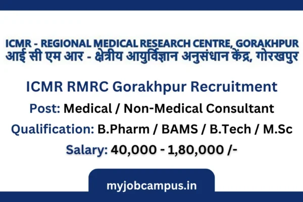 ICMR RMRC Gorakhpur Recruitment