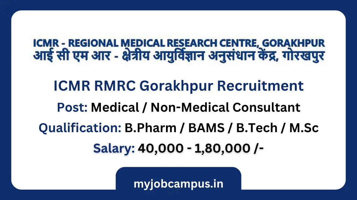 ICMR RMRC Gorakhpur Recruitment
