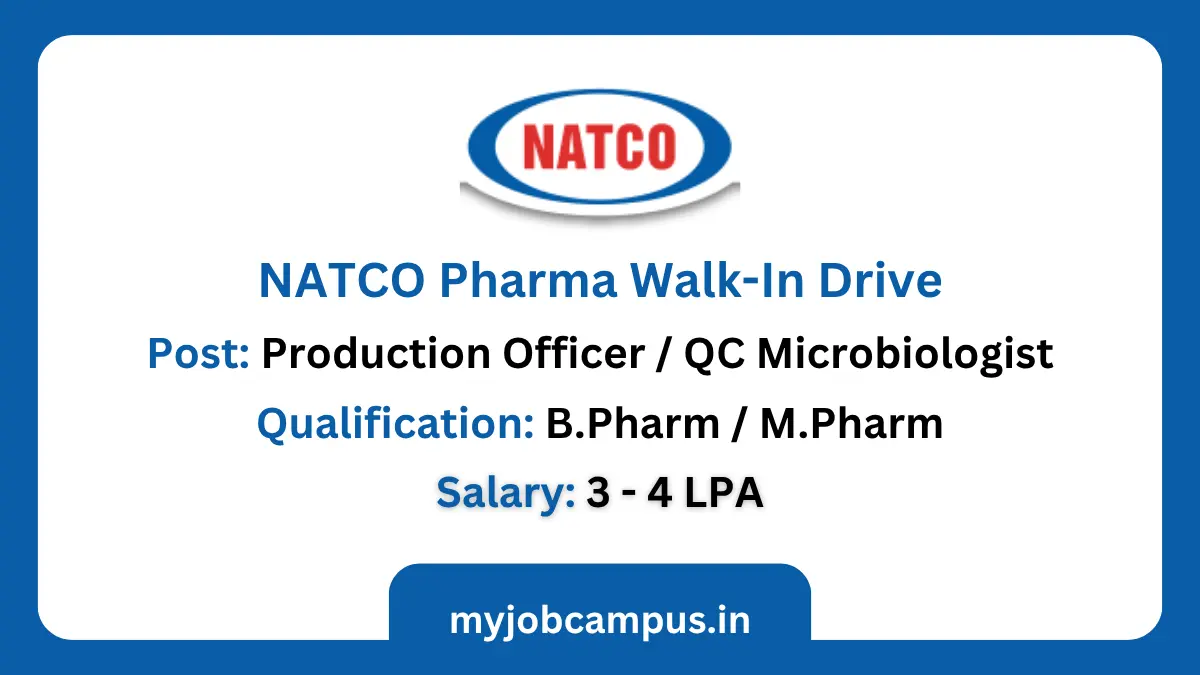 NATCO Pharma Walk-In Drive