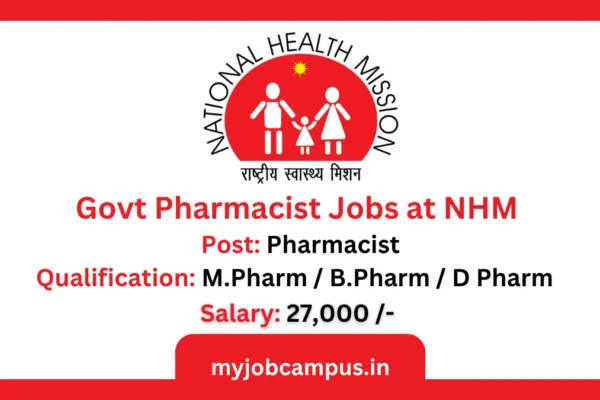 NHM Pharmacists Vacancy