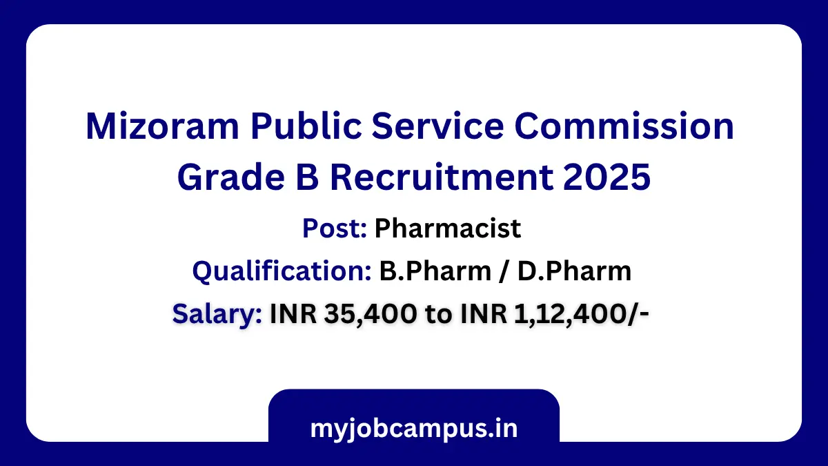 Mizoram Public Service Commission Recruitment 2025