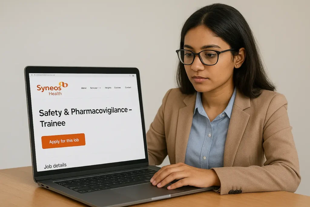 How to apply for Syneos Health Safety & Pharmacovigilance Trainee Job