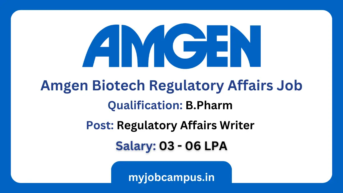 Amgen Biotech Regulatory Affairs Job