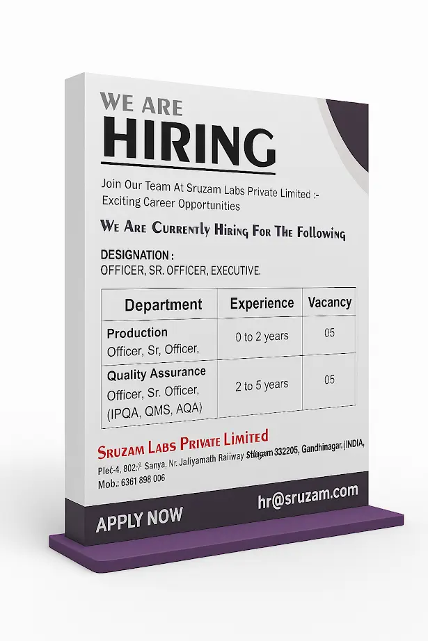 Sruzam labs production & QA Officer Jobs Application Process